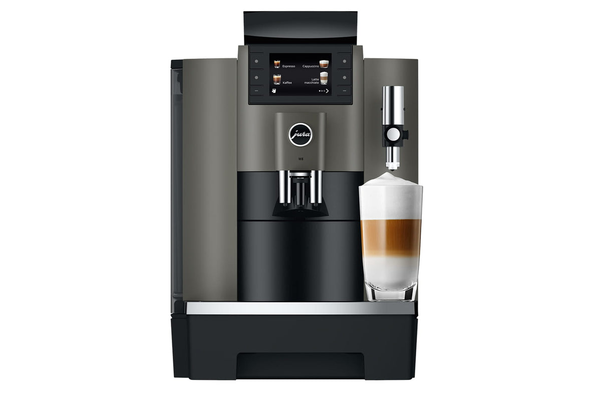 JURA W8: koffie en melkdranken op een klein kantoor