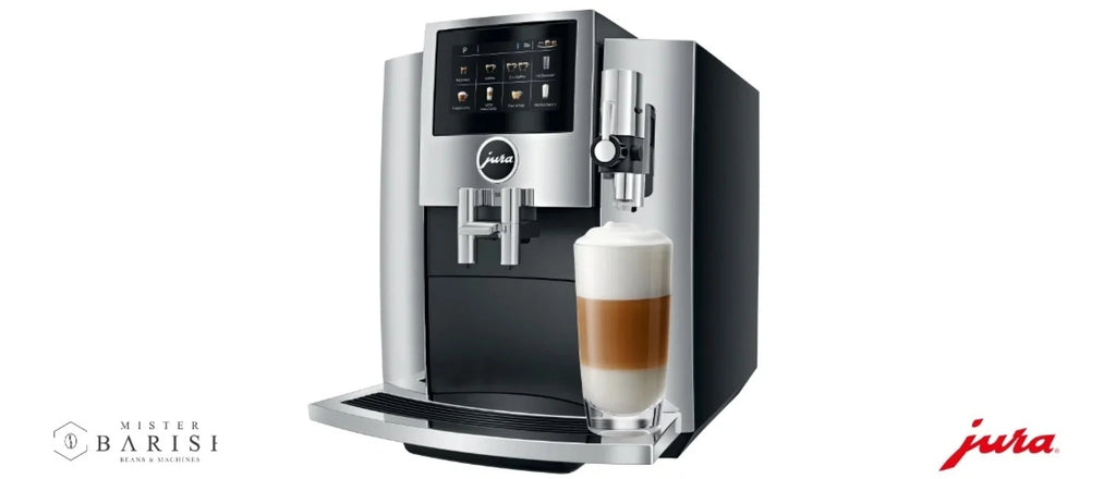 Jura S8 chrome et silver - machine à café Jura avec broyeur intégré