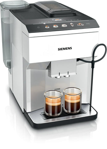 Siemens EQ.500 Classic - Léger blanc argenté - TP515R02 avec €54 de café gratuit