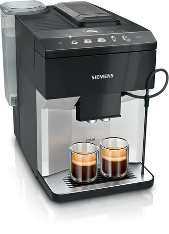 Siemens EQ.500 Classic - Daylight Silver Piano Black - TP511R01 avec 54 € de café gratuit